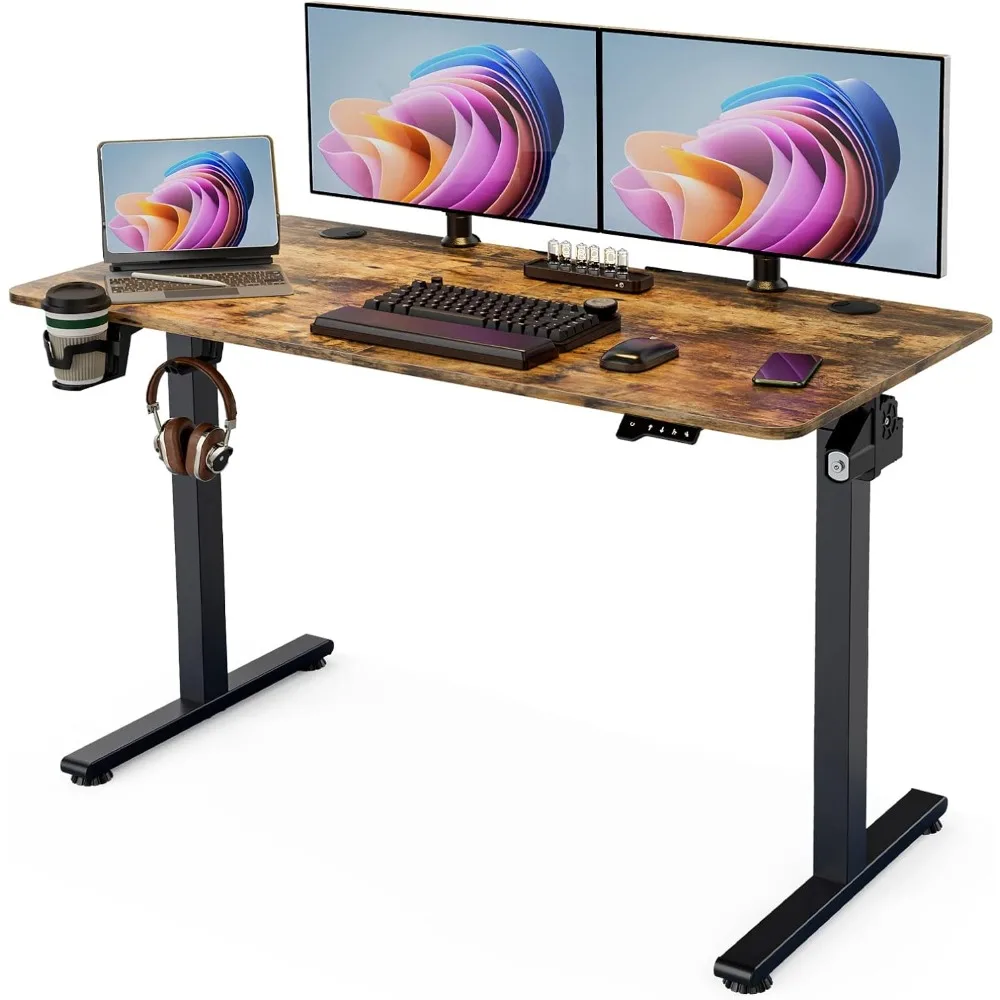 Electric Adjustable Height Desk Table Computer Desks Standing Desk - Stand Up Desk With Splice Board 48 X 24 Inches Furniture