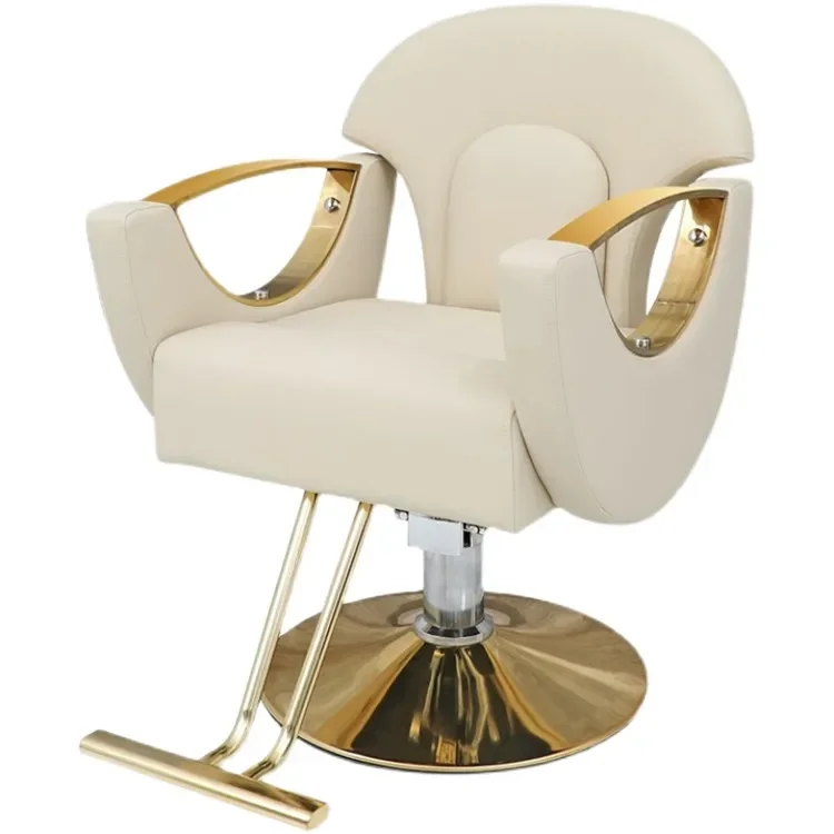 New Beauty Hair Salon Furniture Pink Styling Chair Reclining Hairdressing Barber Chairs