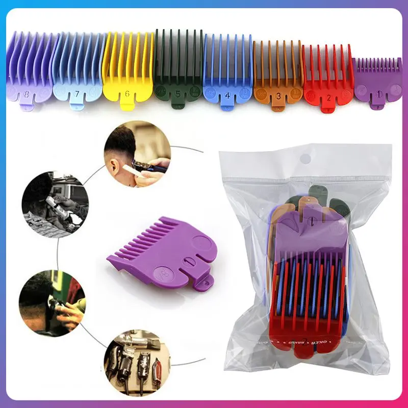 Set Colorful Universal Hair Clipper Guide Limit Combs Trimmer Guards Attachment Multiple Sizes Replacement 3-25mm