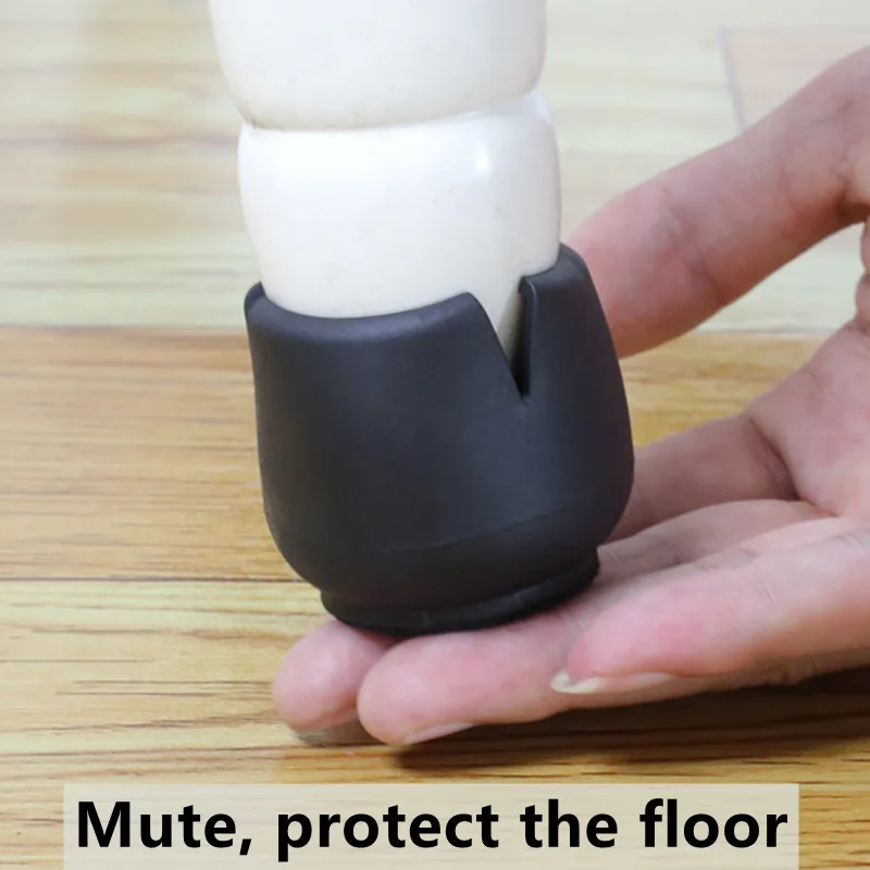 Upgraded 24Pcs Silicone Table Chair Leg Mat Non-slip Table Chair Leg Caps Foot Protection Bottom Cover Pads Wood Floor Protector