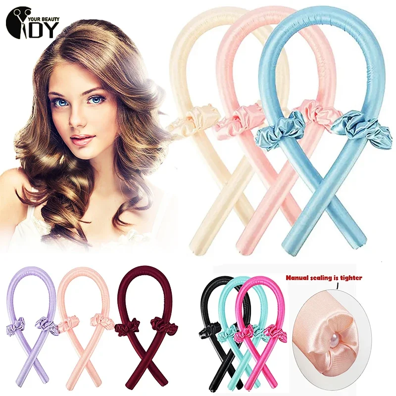 Heatless Curling Rod Headband Ribbon Hair Rollers Sleeping Lazy Curler Silk Hair Curler No Heat Long Short Hair Boucleur Cheveux
