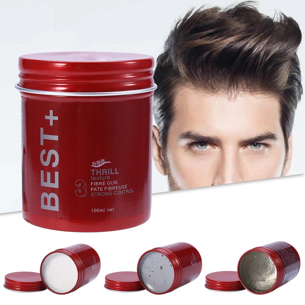 3 Types 100ml Professional Long-lasting Fluffy Hair Finalize Pomade Wax Styling Tool