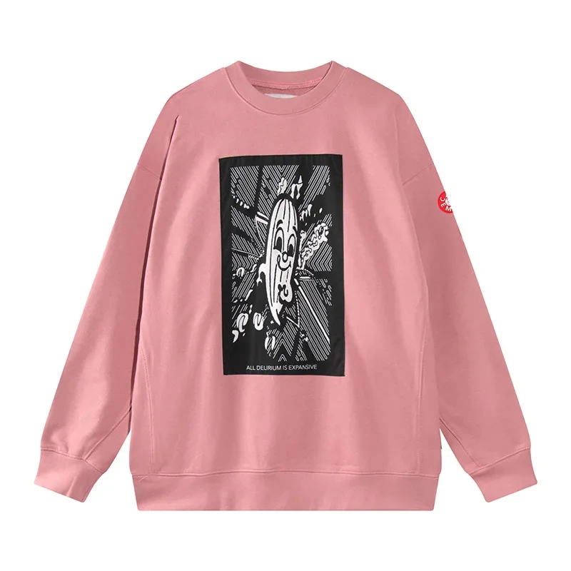 Abstract Comics Pattern CAVEMPT Casual Hoodies Men Woman Loose Cotton Keep Warm C.E O-Neck Sweatshirts 2024SS
