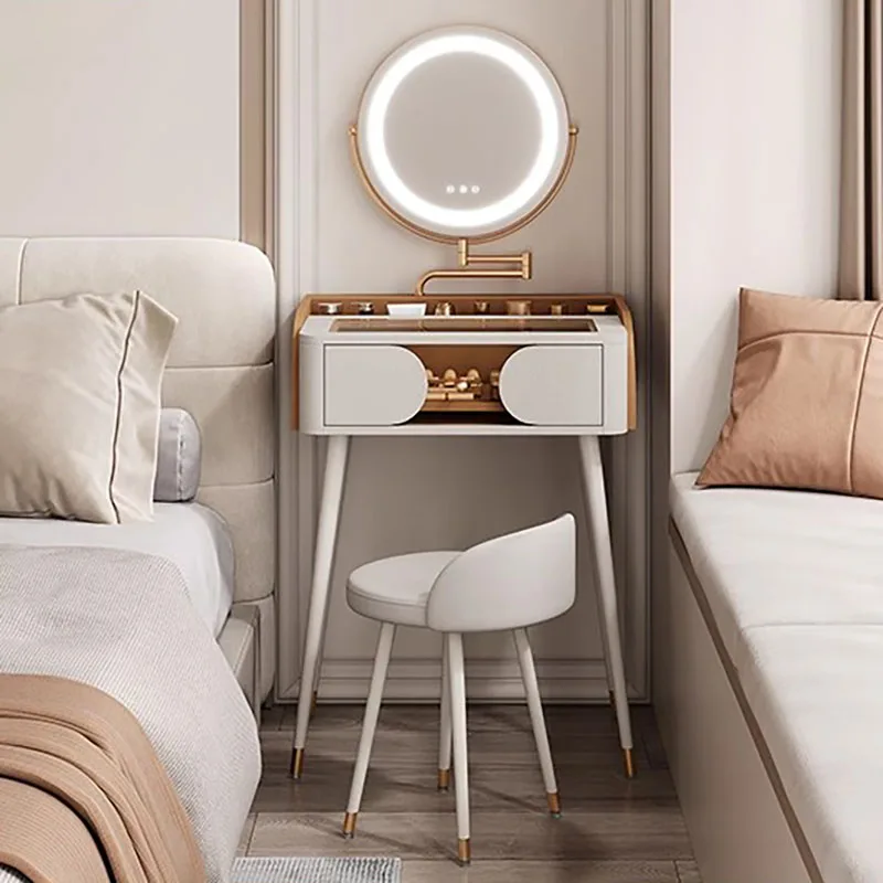Drawer Mirror Dressing Table Luxury Nordic Makeup Girl Dressing Table Storage Bedroom Penteadeiras De Maquiagem Home Furniture