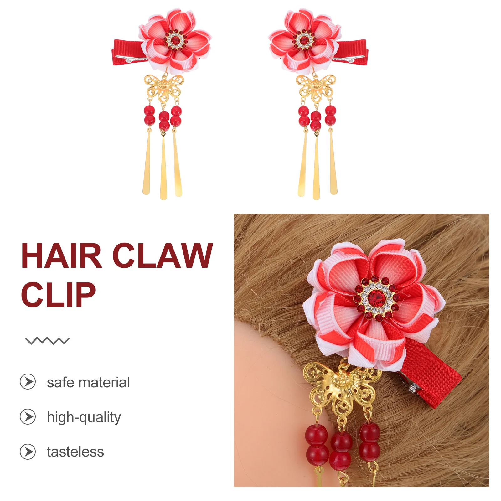 Hair Japanese Clips Accessories Clip Tassel Kimono Flower Hairpin Headdress Geisha Chinese Rabbit Barrettes Japanese Hairpins
