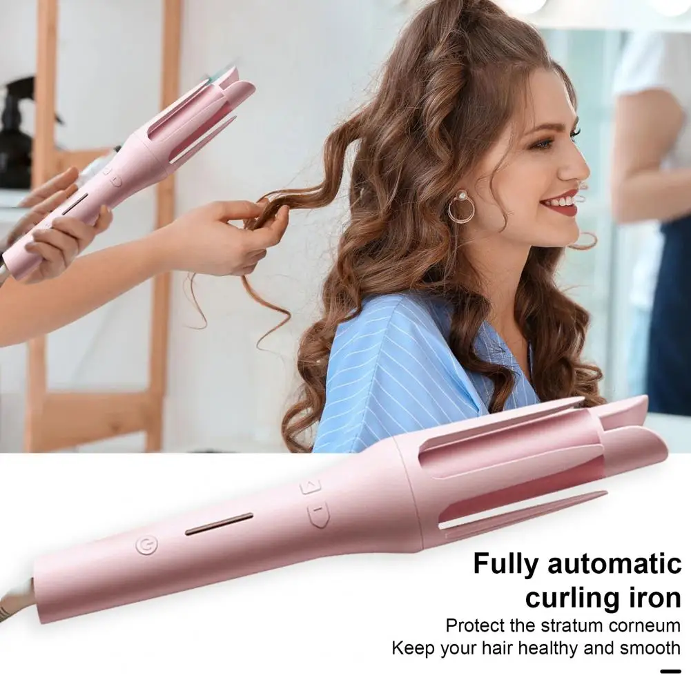 Automatic Hair Curling Iron Professional Hair Curling Iron with Adjustable Temperatures Long Barrel for Wavy for Women for Diy