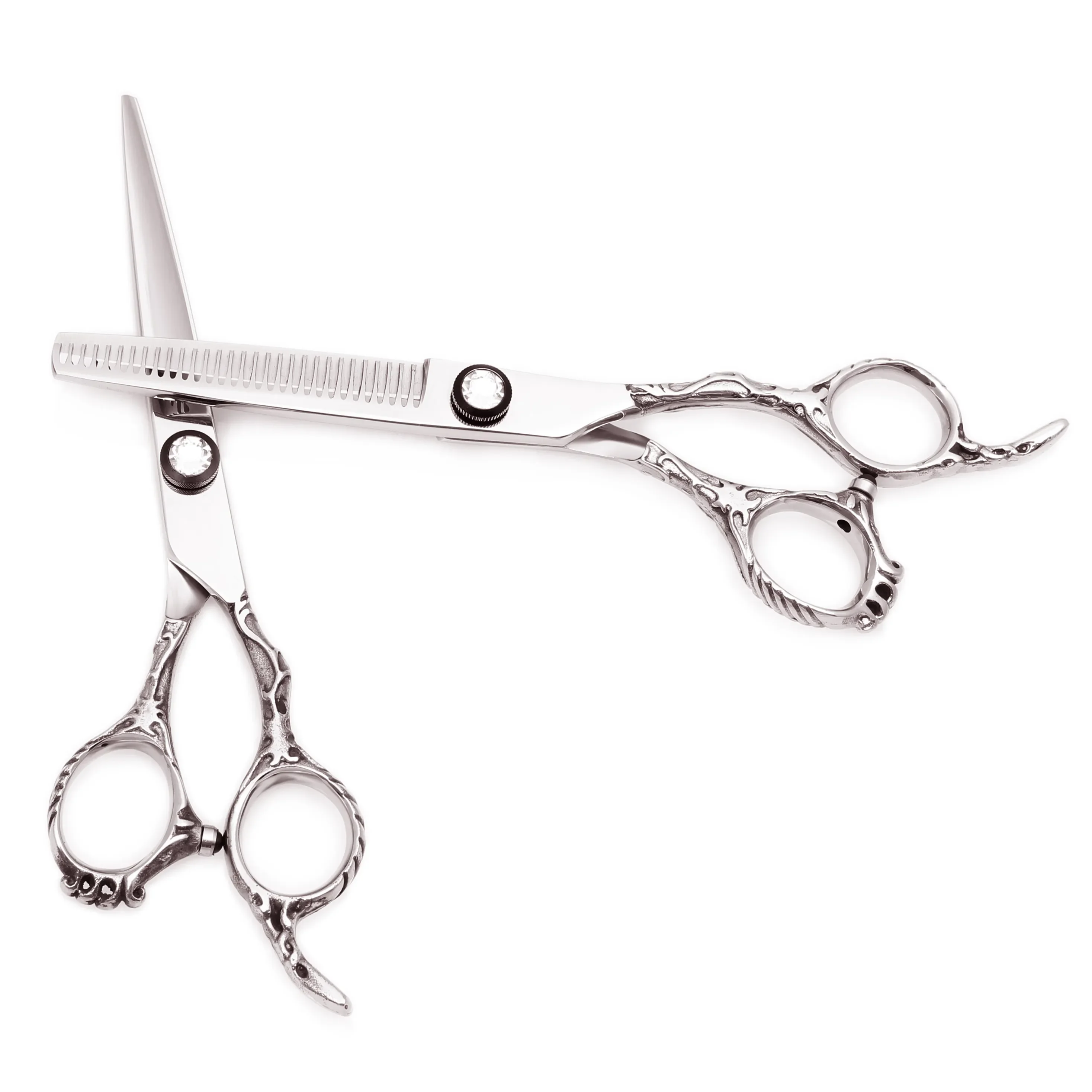 2Pcs 6'' Professional Hairdressing Scissors 440C Japan Hair Cutting Shears Thinning Hair Barber Scissors Dropshipping C9008