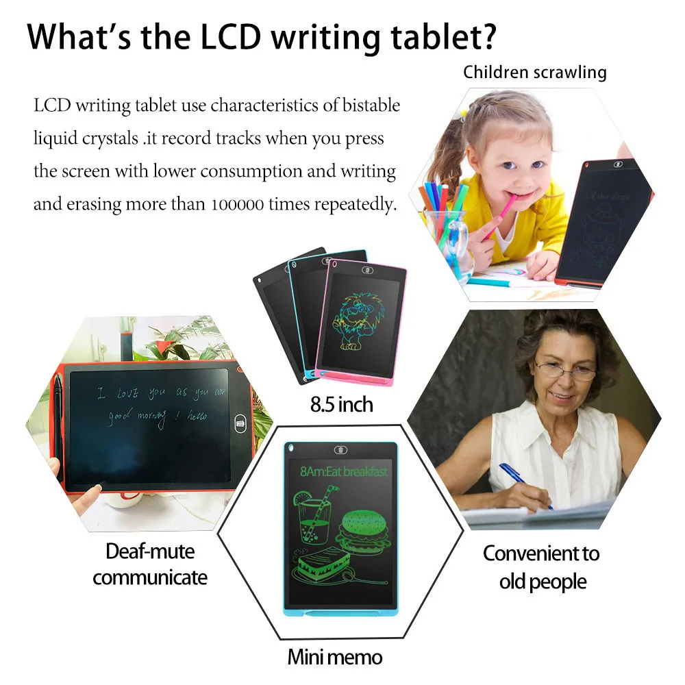 Description Picture 5 of item8.5-Inch Electronic Drawing Board: LCD Screen Writing Tablet for Children – Digital Graphic Drawing, Electronic Handwriting Pad
