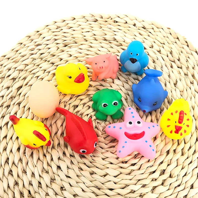 Description Picture 5 of itemBaby Cute Animals Bath Toy Set - Swimming Water Toys with Soft Rubber, Float, Squeeze Sound - Kids' Wash and Play Fun