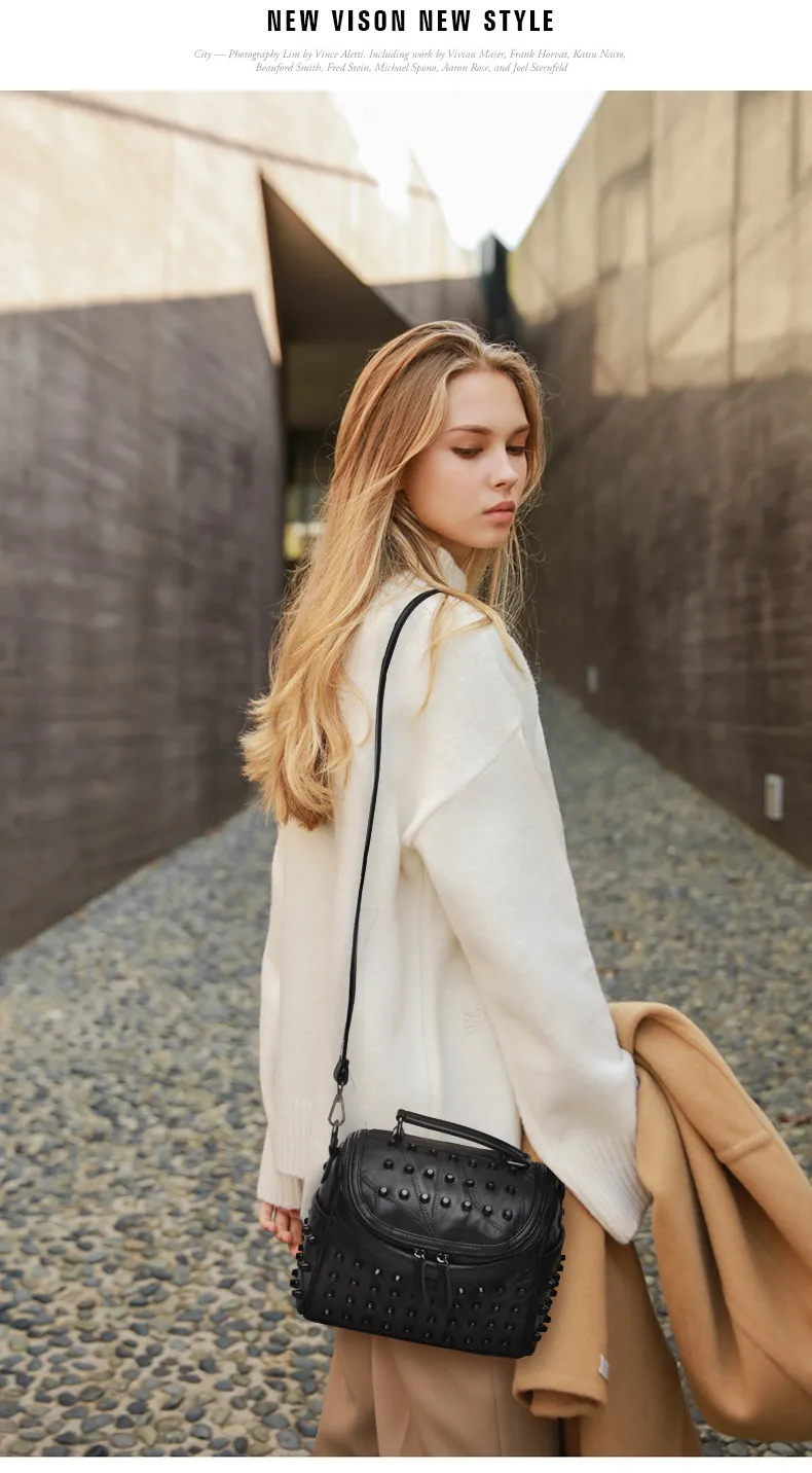 Description Picture 5 of itemElegance Leather Women's Genuine Sheepskin Leather Messenger Bag - A Designer Female Handbag from Famous Brands