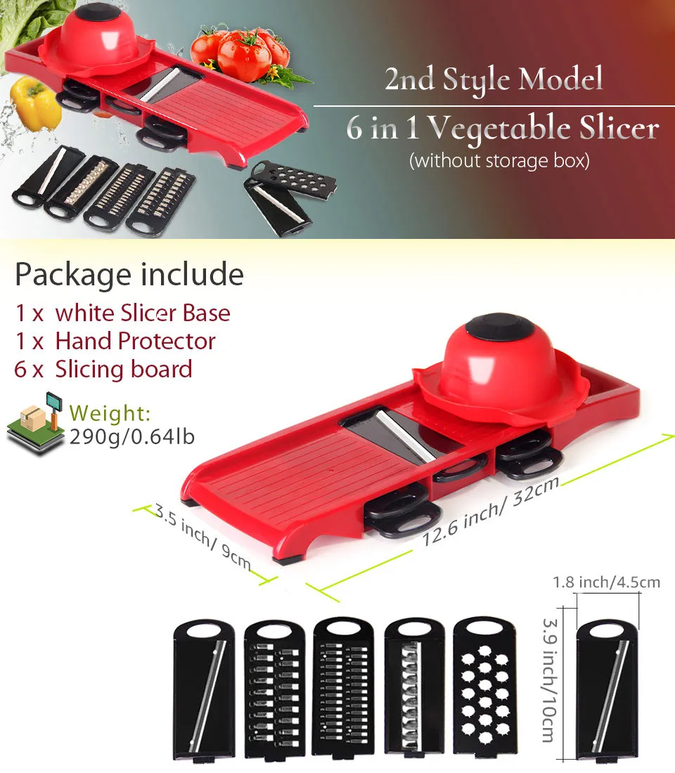 Description Picture 5 of itemVegetable Cutter with Steel Blade Slicer - Potato Peeler, Carrot Cheese Grater - Essential Kitchen Accessories