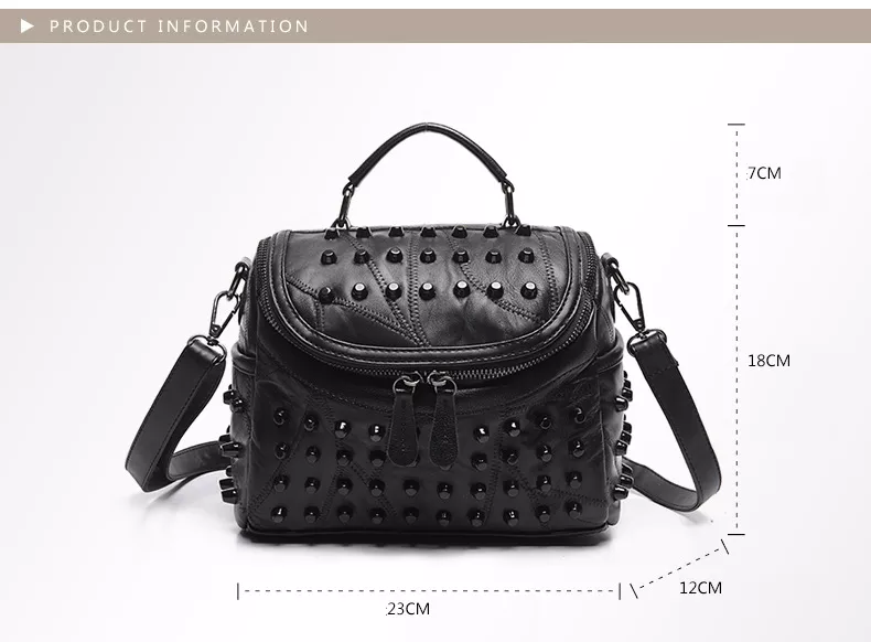 Description Picture 6 of itemElegance Leather Women's Genuine Sheepskin Leather Messenger Bag - A Designer Female Handbag from Famous Brands