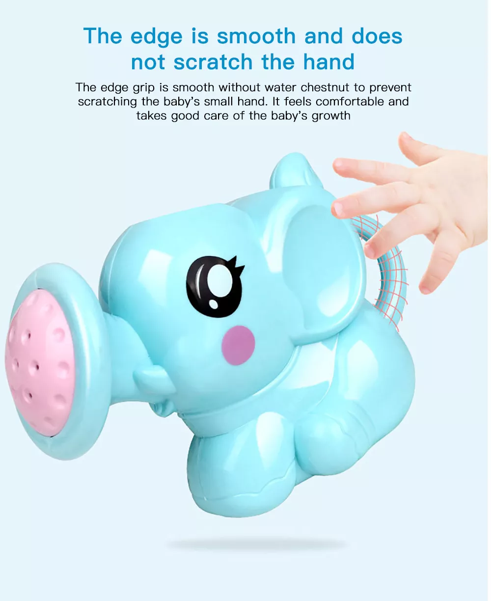 Description Picture 3 of itemKids Elephant Watering Pot Bath Toy - Cartoon Plastic Kettle for Bath and Shower Fun