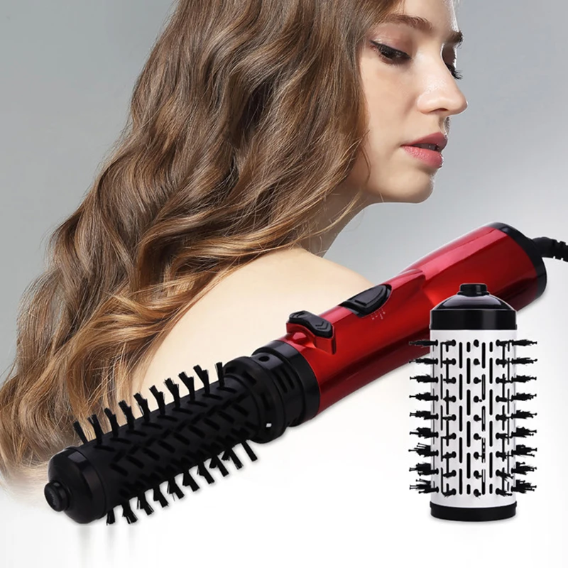 Portable 2-In-1 Rotary Hair Dryer Comb Hair Dryer Brush Hot Air Comb Negative Ion Hairstyle Comb Styling Tool