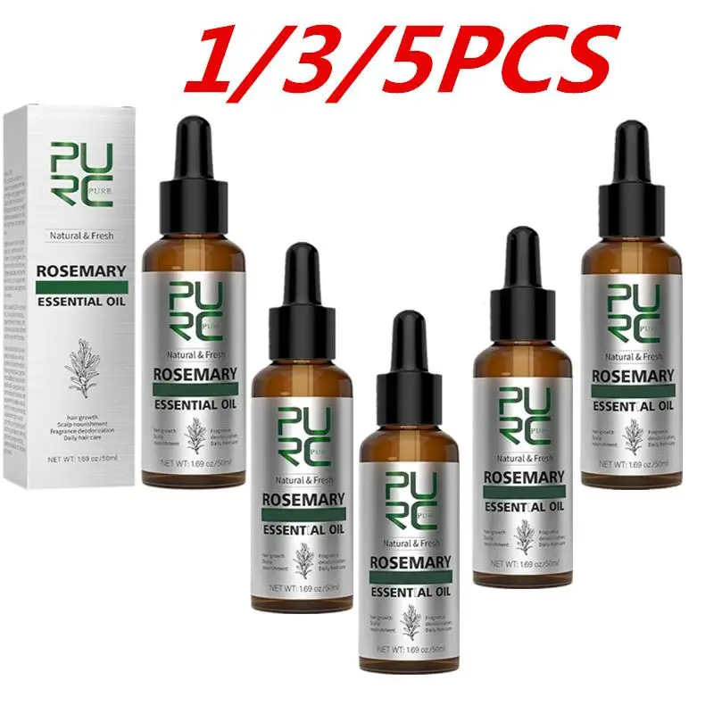 1/3/5Pcs Rosemary Oil Hair Growth For Men Women Fast Growing Essential Oils Ginger Anti Hair Loss Scalp Treatment Hair Care