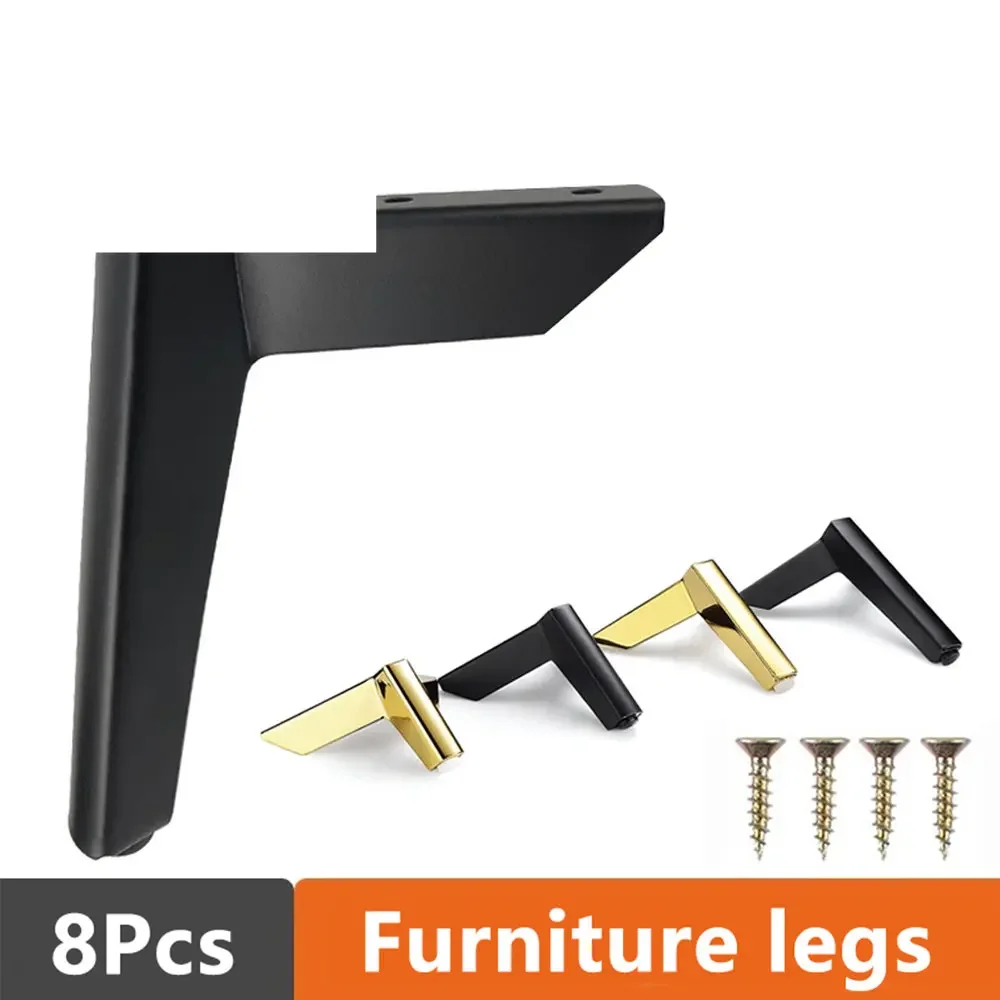 8Pcs Furniture Legs Metal Coffee Table Leg Black Gold TV Cabinet Sofa Chair Hardware Replacement Feet Height 8/10/12/15CM