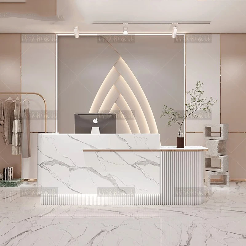 Garden Computer Reception Desk Cashier Modern Console Cashier Table European Luxury Escrivaninha Para Quarto Furniture Reception