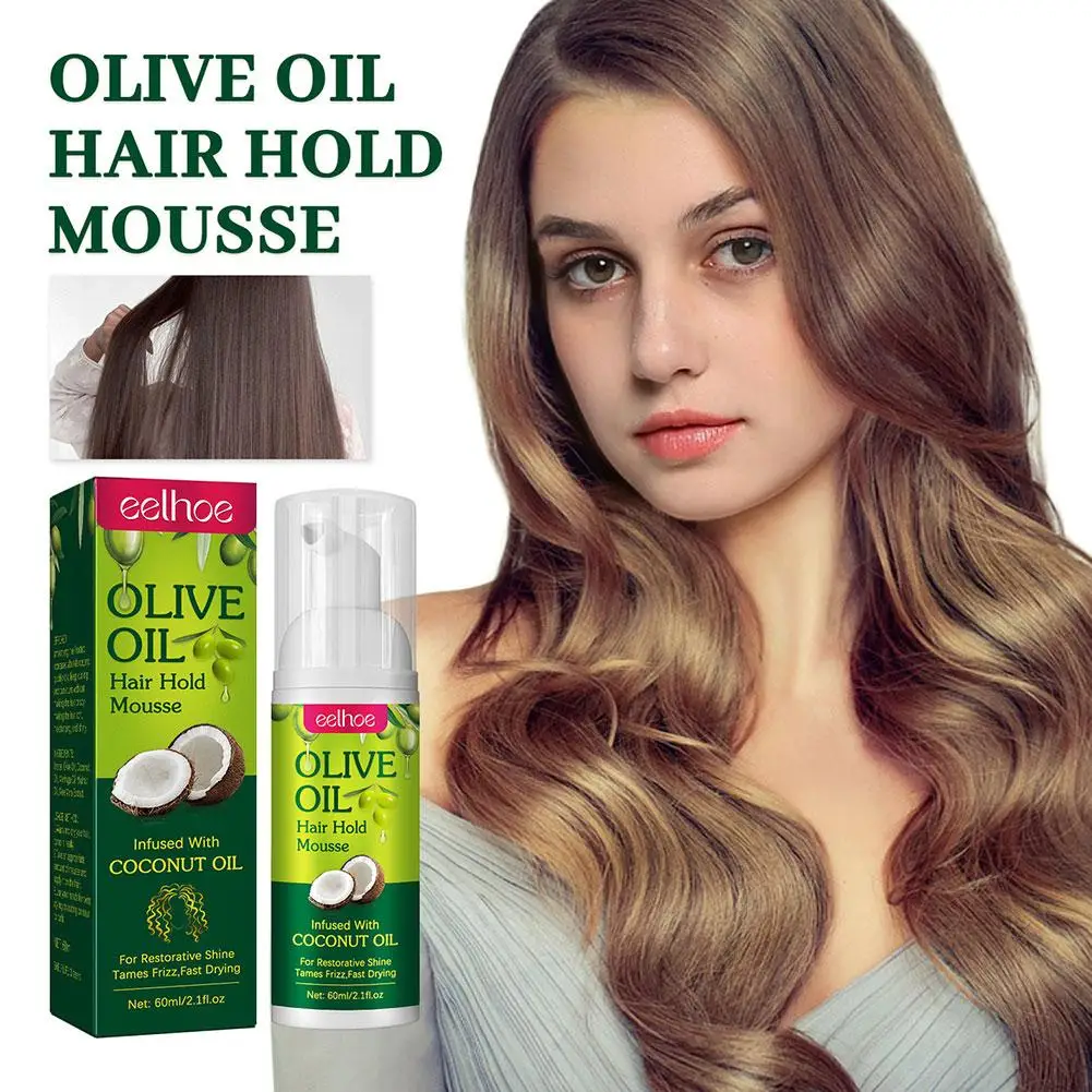 Curly Styling Mousse Unisex Natural Ingredient Curly Lasting Foam Hair Fluffing Frizz Long Spray Shaping Styling Hair Contr B7W3