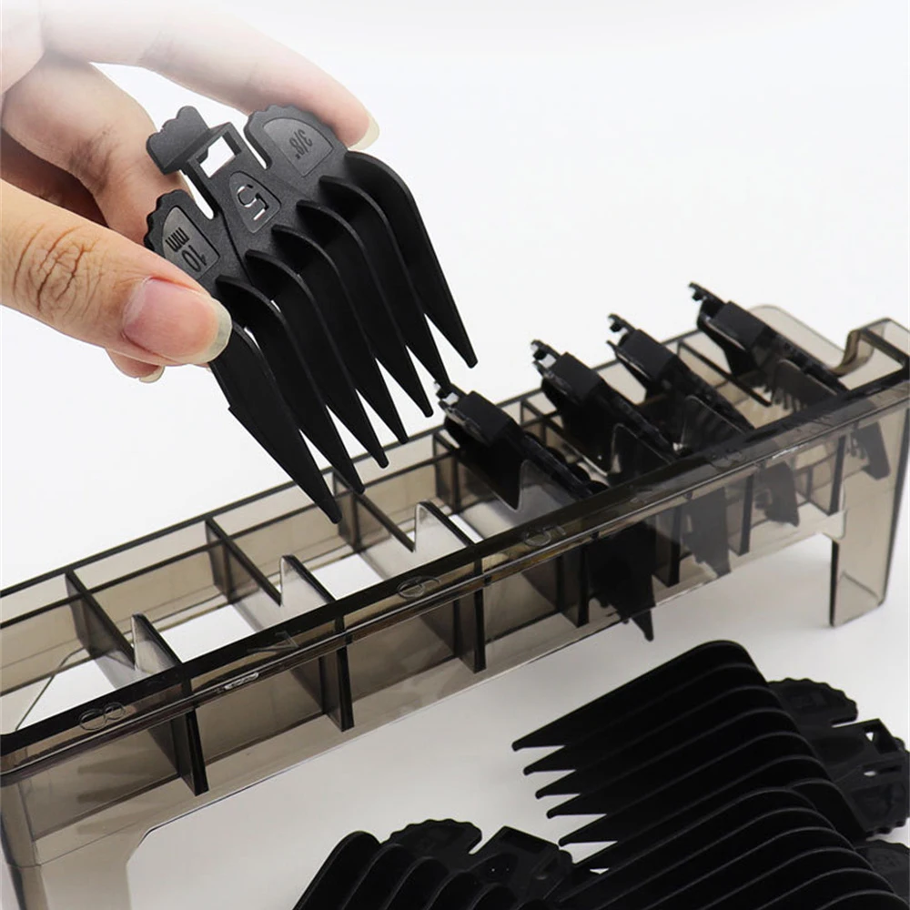Grid Guide Limit Comb Storage Box Electric Hair Clipper Rack Holder Organizer Case Barber Salon Hairdressing Tools