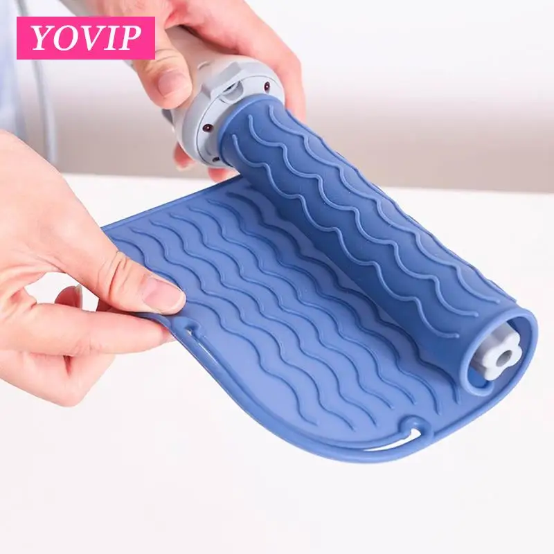 1pc Silicone Heat Resistant Mat Pouch For Curling Iron Hair Professional Styling Tool Mats For Hair Straightener Curling Tools