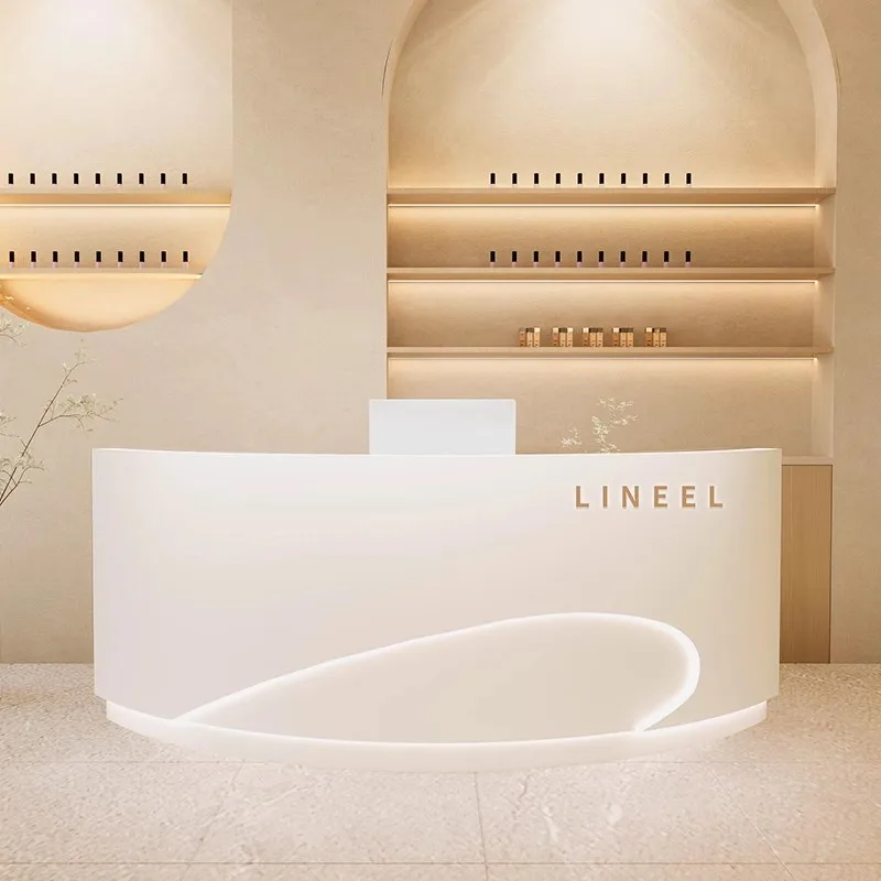 Storage Luxury Reception Desk Modern Storage Workbench Desktop Reception Desk Cashiers Scrivania Per Cameretta Salon Furniture