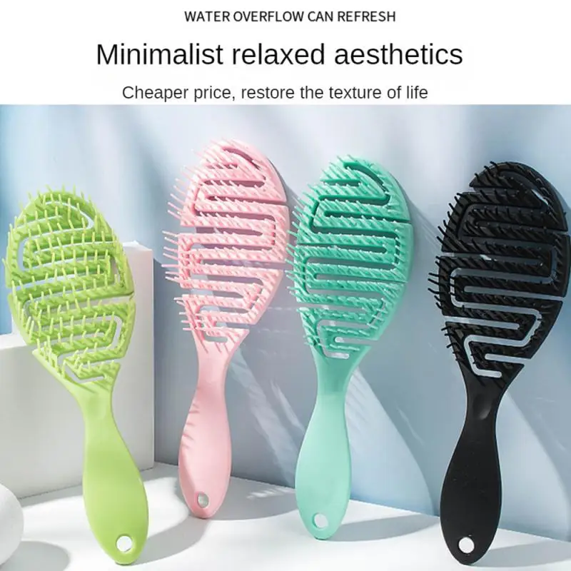 Relaxing Elastic Massage Comb Portable Hair Brush Massage Brush Brushes Head Combs Scalp Massage Brush Wet And Wavy Bundl
