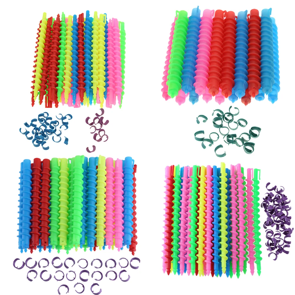 Hair Perm Rods Spiral Hair Perm Rods DIY Plastic Long Hair Rollers Heatless Hair Rods Curlers Hair Curling Rods for Hair Salon