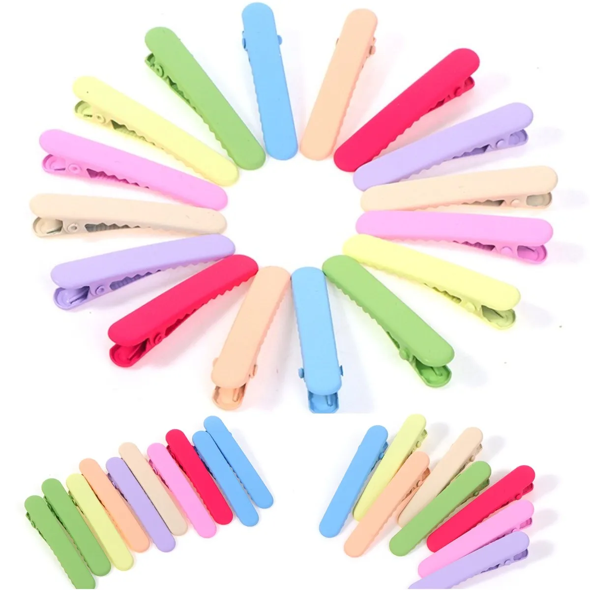 10PCS 5cm Candy Color Hairpin Hair Styling Tool Princess Barrette Metal Clip Traceless Headwear DIY Hair Clip Hair Accessories