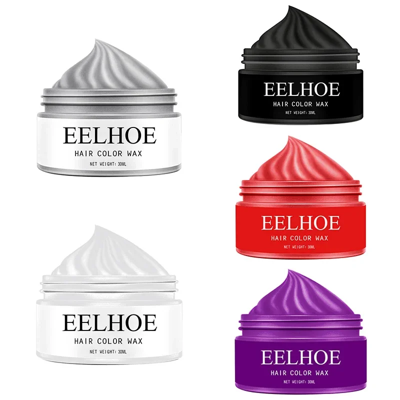 Sdotter EELHOE Hair Color Wax Temporary Professional Hair Dye Cream Washable Disposable Styling Tools Accessories Natural Color