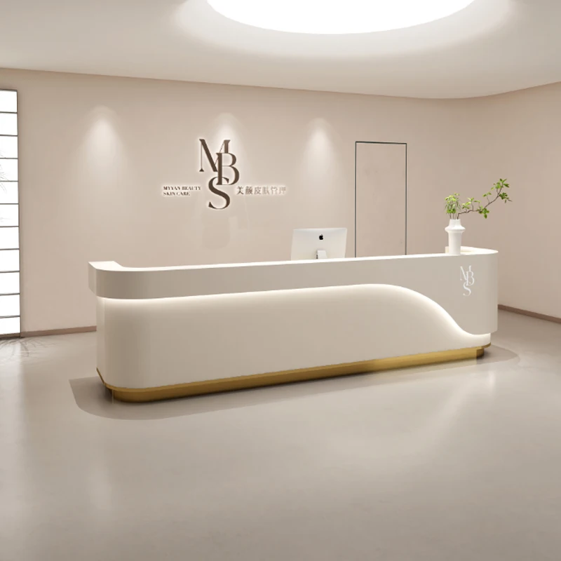 Information Luxury Reception Desks Office Shop Conference Salon Mobile Front Reception Desks Lectern Mostrador Furniture