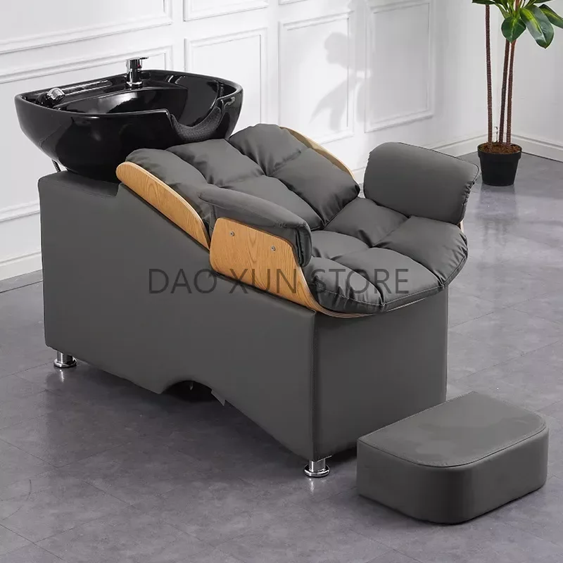 Massage Stylist Shampoo Chair Hair Salon Luxury Hair Washing Basin Bed Massage Portable Lavacabezas Salon Equipment MQ50SC