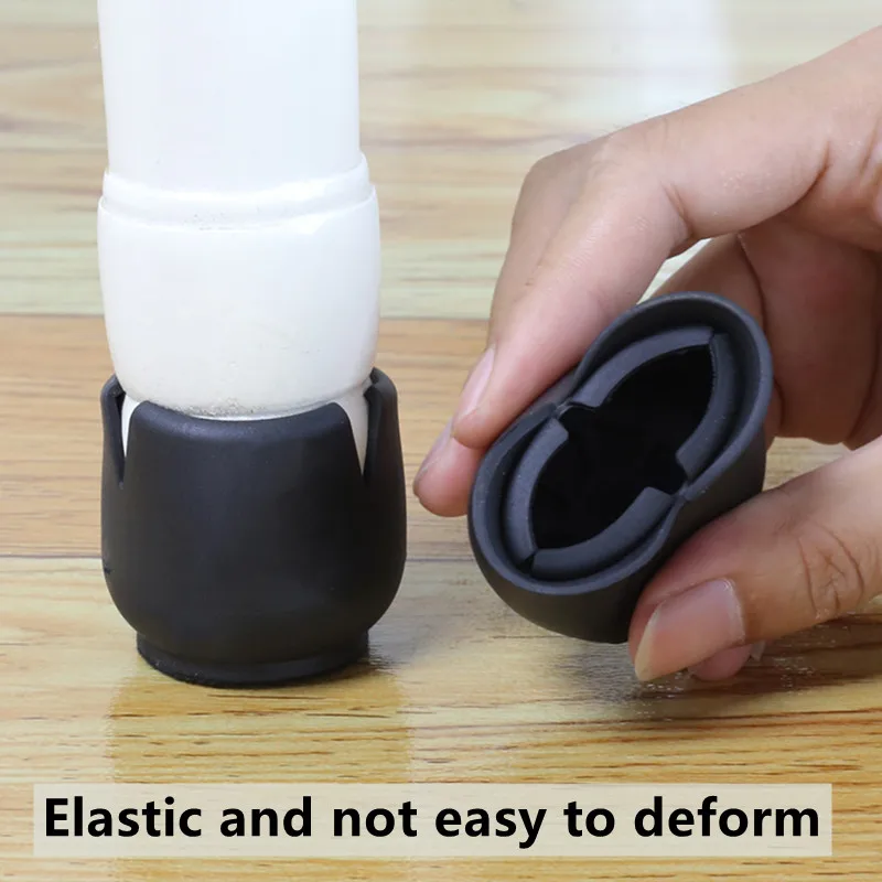 Upgraded 24Pcs Silicone Table Chair Leg Mat Non-slip Table Chair Leg Caps Foot Protection Bottom Cover Pads Wood Floor Protector