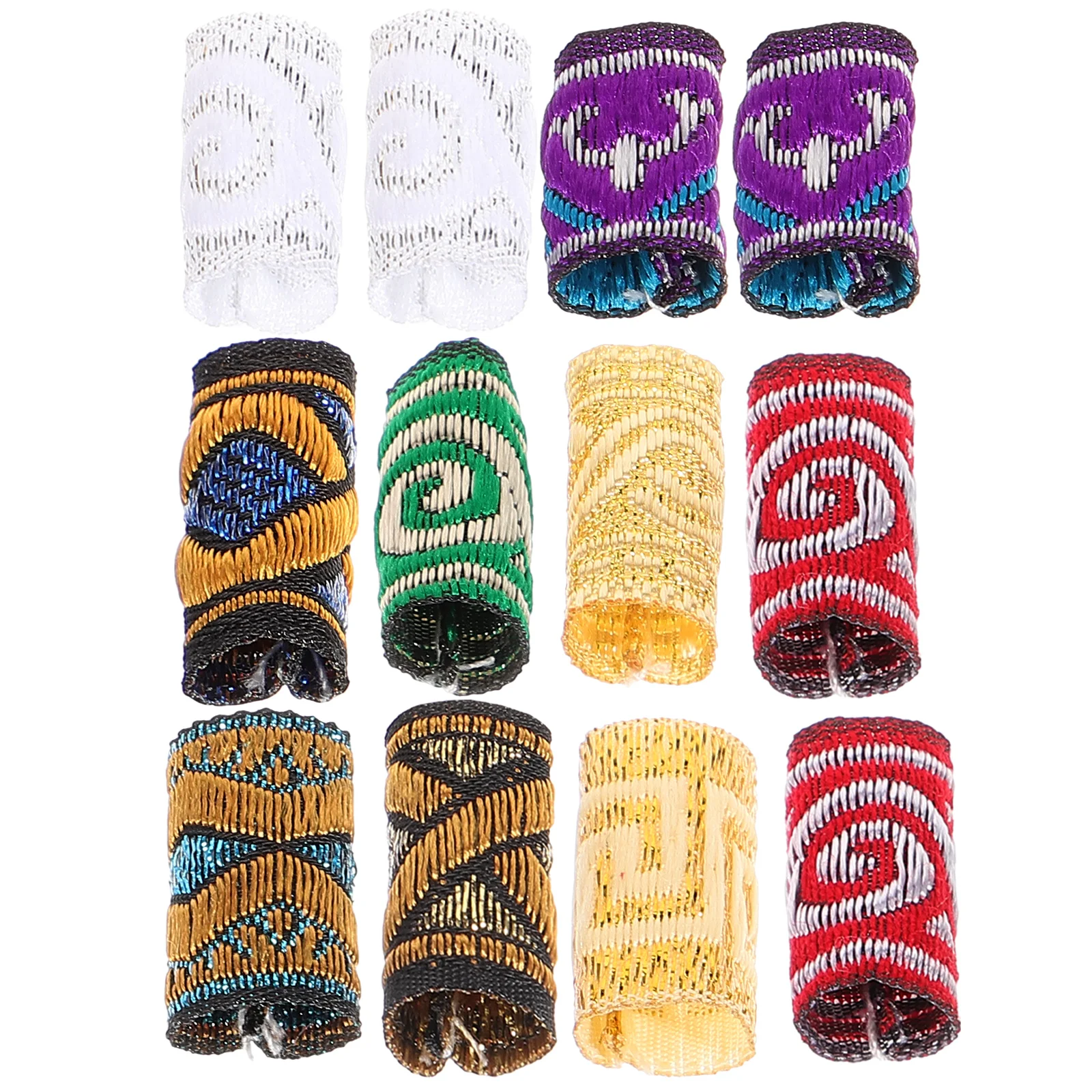 12 Pcs Braids Accessories Dreadlocks Braiding Beads Hair Rings Modeling Filigree Tube Miss