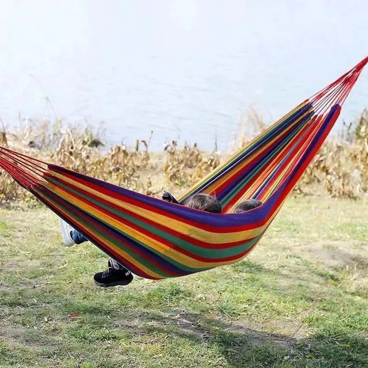1pc hammock outdoor camping leisure canvas thickened anti-tip over