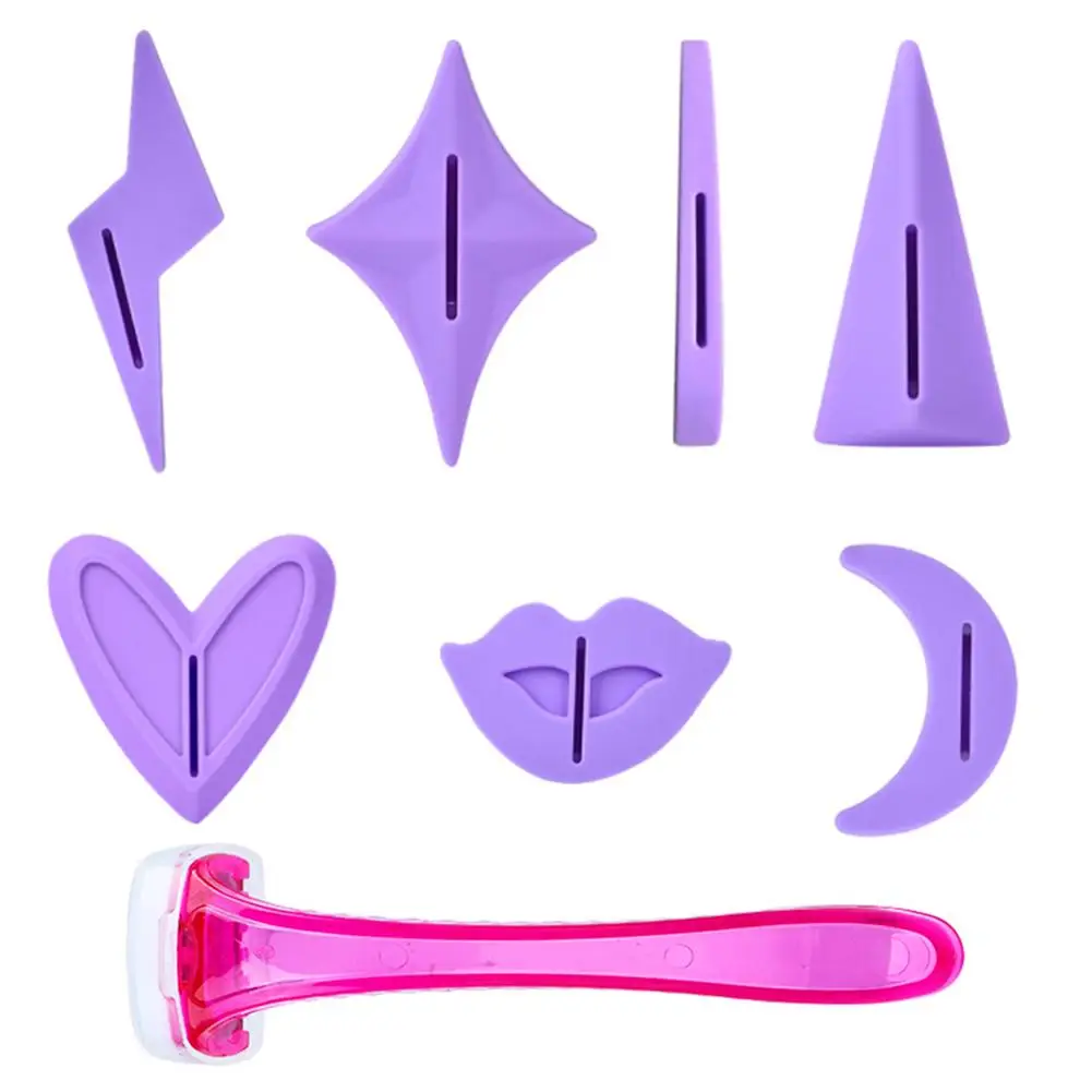 Trimmer Set Bikini Private Parts Pubic Hair Trimming Hair Removal Shaving Apparatus Plastic Template Razor Sexy Intimate Shaping