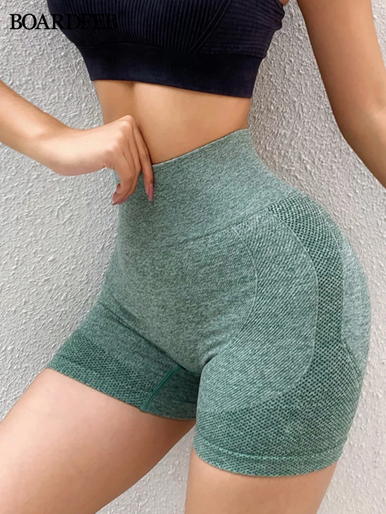 Women Shorts Summer Fashion High Waist Yoga Workout Leggings Scrunch Butt Elastic Female Casual Sport Seamless Fitness Shorts