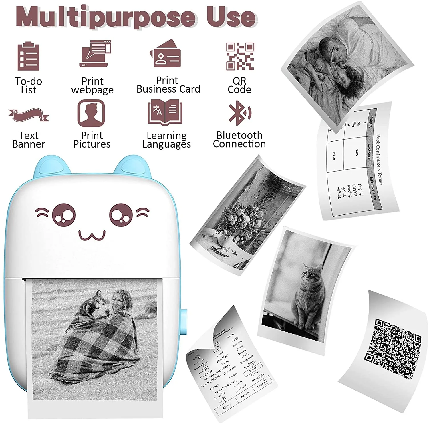Description Picture 6 of itemMINI Wireless BT, 203dpi, Photo Label Memo, Wrong Question Printing with USB Cable - Imprimante Portable