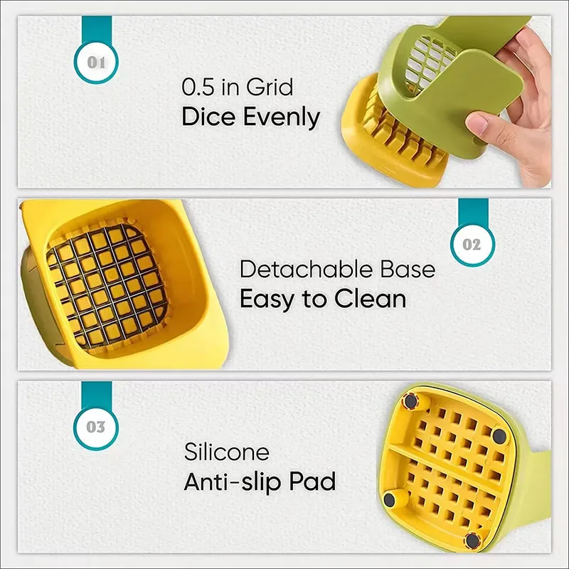 Description Picture 4 of itemMultifunctional Vegetable Chopper - Onion Dicing Artifact, French Fries Slicer - Your Ultimate Kitchen Gadget