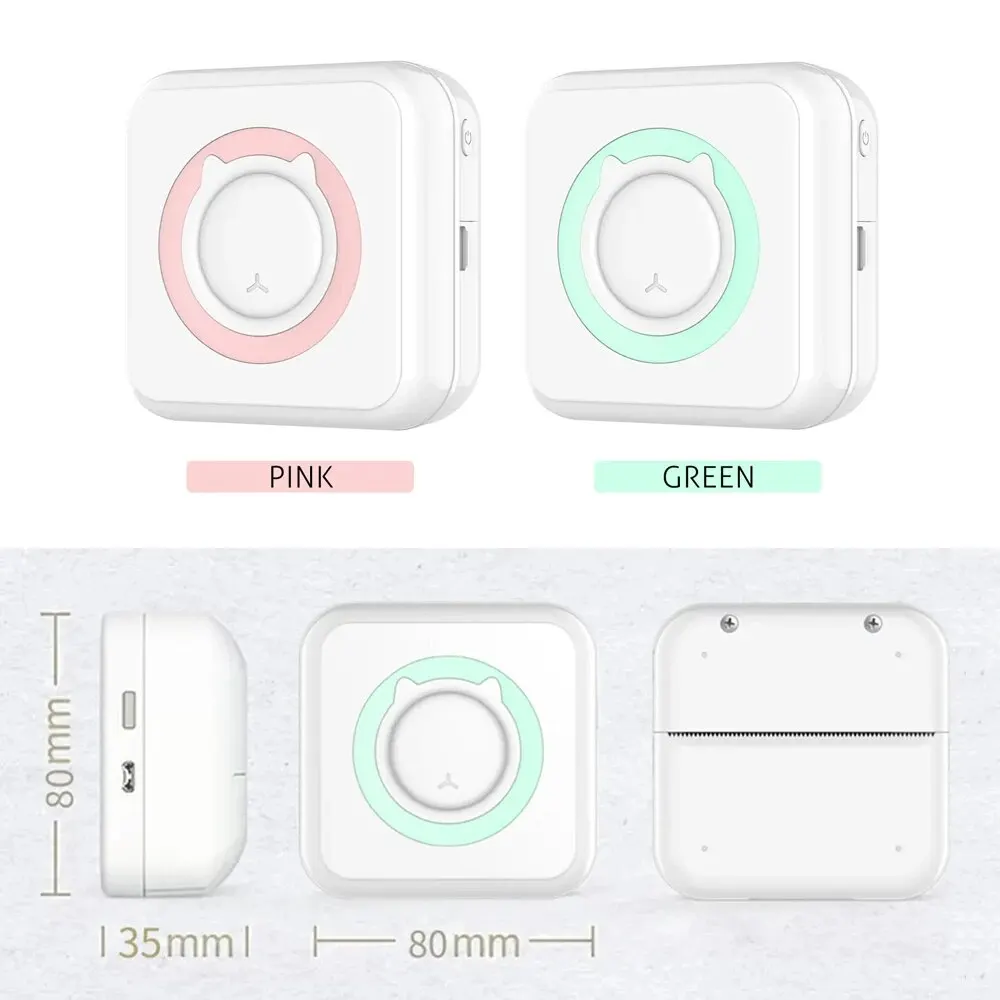 Description Picture 4 of itemOlaf Mini Printer Portable Thermal Stickers Paper Inkless Bluetooth Wireless Impresora Android IOS Portable Label Printer