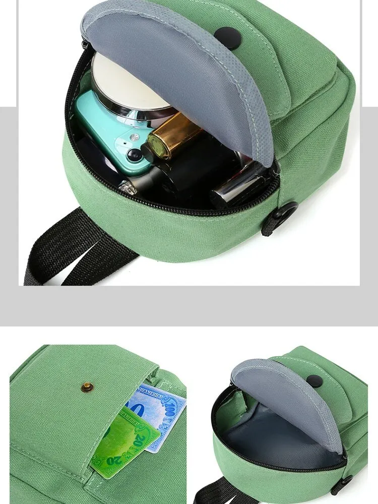 Description Picture 7 of itemCasual Simple Fashion Bag - Mobile Phone Canvas Messenger Bag, Your Stylish Companion for Everyday Adventures