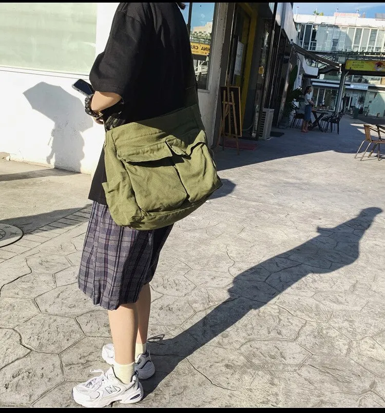 Description Picture 5 of itemWomen's Canvas Handbag - Teenager Shoulder Tote Bags, Messenger Bags, Ladies Casual Crossbody Purse