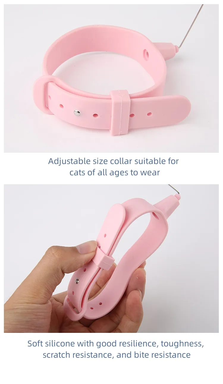 Description Picture 4 of item Interactive Feather Teaser Stick with Bell, Collar, and Kitten Teaser Wand - Perfect Training Toys and Supplies for Your Feline Friend