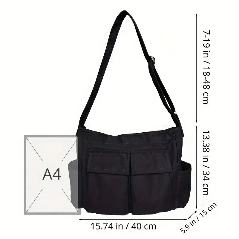 Description Picture 4 of itemWomen's Canvas Handbag - Teenager Shoulder Tote Bags, Messenger Bags, Ladies Casual Crossbody Purse