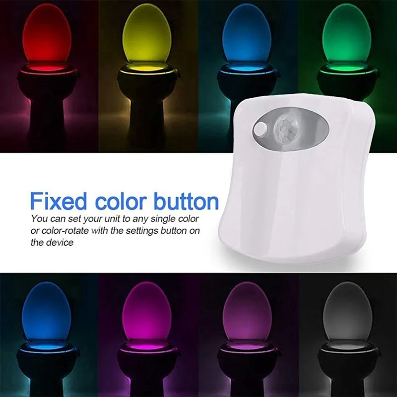 Description Picture 1 of itemIlluminate the Night with Smart PIR Motion Sensor Toilet Seat Night Light – 8 Colors, Waterproof Design for a Bright and Stylish Toilet