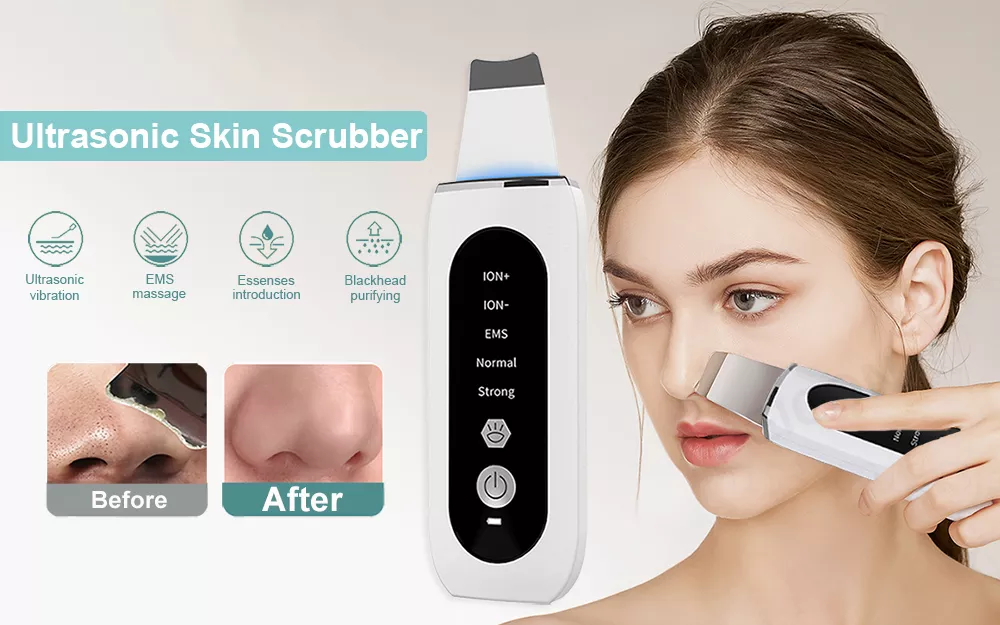 Description Picture 2 of itemUltrasonic Skin Scrubber - Peeling, Blackhead Remover, and Deep Face Cleaning with Ultrasonic Ion Technology for Pore Cleansing