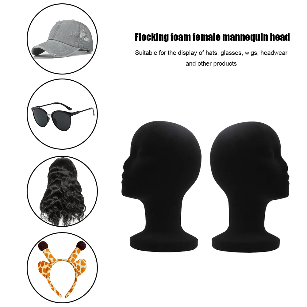 Foam Female Mannequin Head Model Physical Shop Wig Eyeglass Stand Shop Mall Hat Display Holder Photo Studio Prop