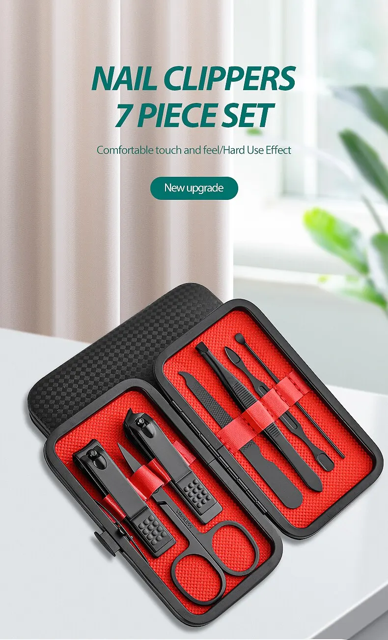 Description Picture 6 of item7-Piece Manicure Tools, Including Large Opening Clippers, Compact and Unisex