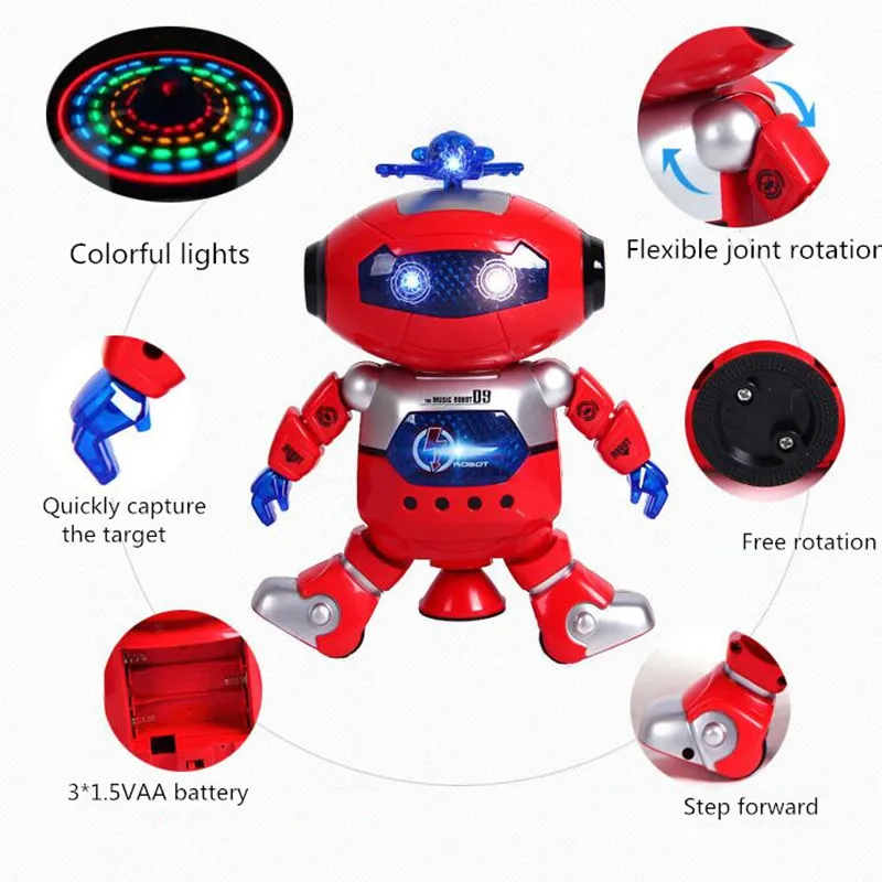 Description Picture 5 of itemKids Robot Dancing Toy with Music, LED Lights - Perfect Gift for Boys and Girls on Birthdays