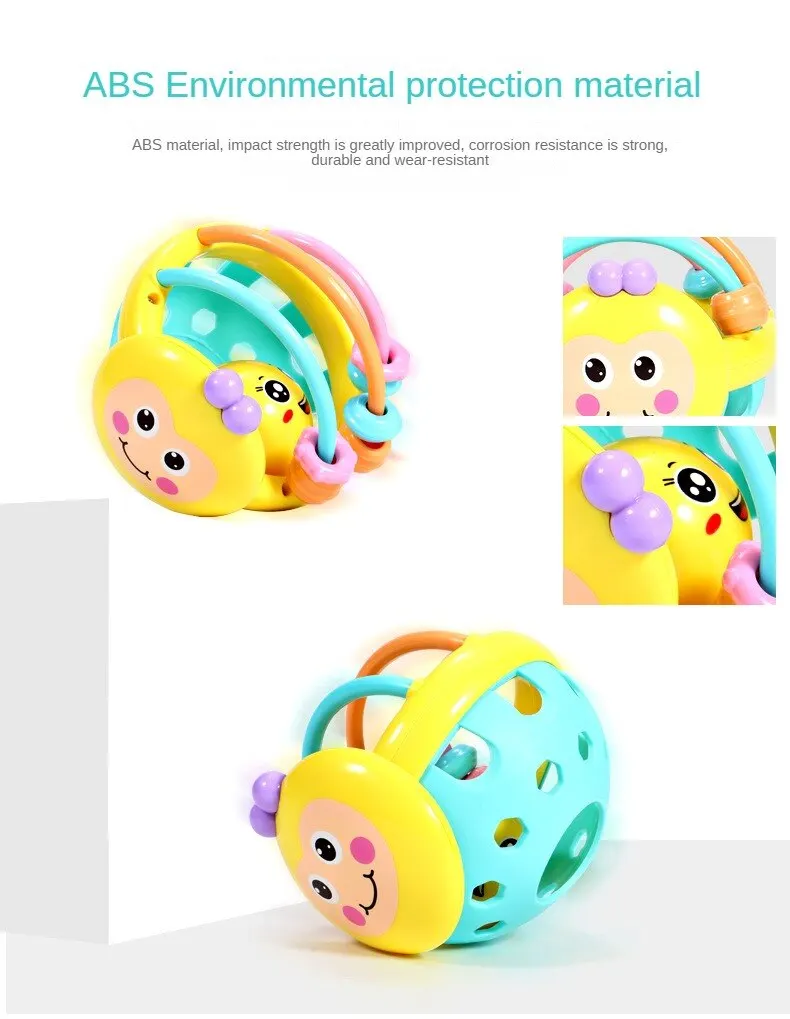 Description Picture 6 of itemBaby's First Playmate: Bendy Baby Walker Rattle Ball with Bell - 10cm Toy for Developing Intelligence, Ideal for Babies 0-12 Months