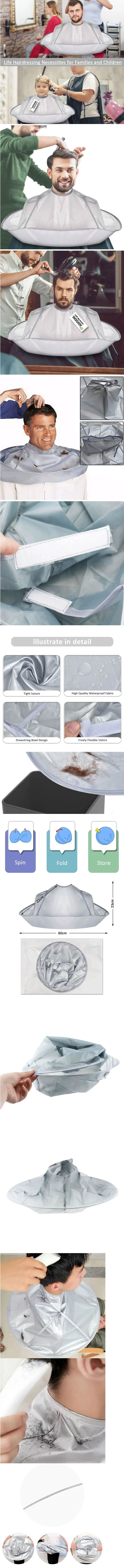 Haircut Cloak for Adults and Children, Foldable Dye Aprons and Hairdressing Cape